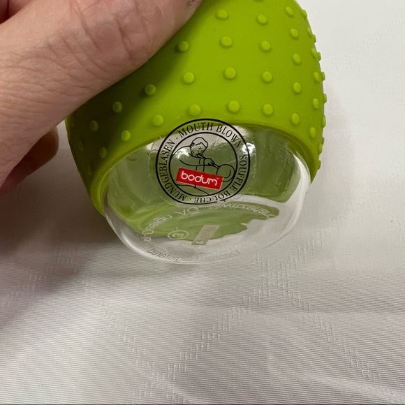 Bodum Pavina glasses with silicone sleeves espresso cups 3oz green - Picture 3 of 5